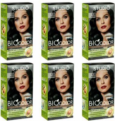 Комплект, BIOCOLOR для окрашивания волос 1.0 черный 2*50+15 мл – фото 6
