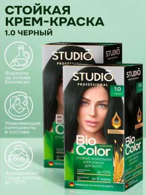 Комплект, BIOCOLOR для окрашивания волос 1.0 черный 2*50+15 мл – фото 14