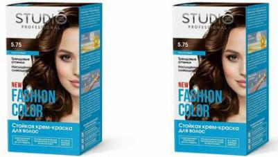 Комплект для окрашивания волос Fashion Color 5.75 2*50+15 мл – фото 4