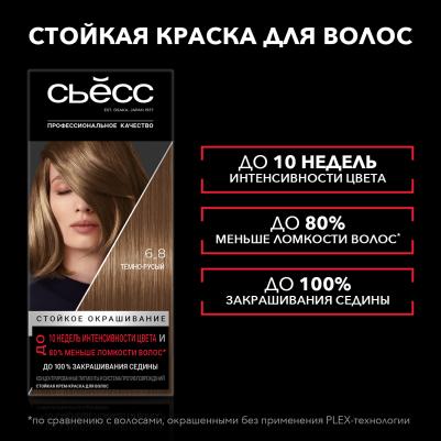Color Краска для волос оттенок 6-8 Темно-русый, 115 мл – фото 4