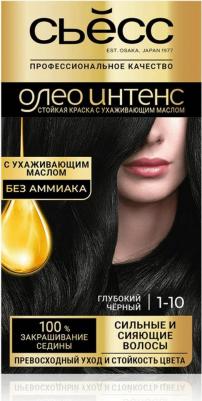 Краска для волос "Oleo Intense", 1-10. Глубокий черный – фото 6
