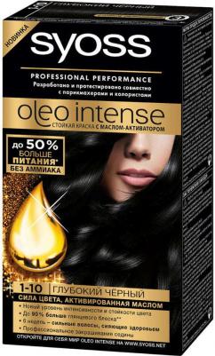 Краска для волос "Oleo Intense", 1-10. Глубокий черный – фото 9