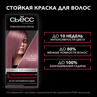 Краска Профессиональное закрашивание седины, 8-23 Кристальный лавандовый, 115 мл