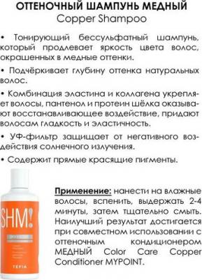 Оттеночный шампунь для волос "Медный", 300 мл (Mypoint)