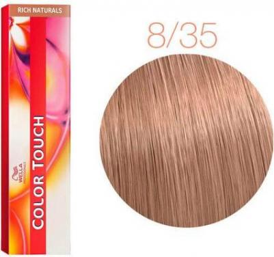 Color Touch Vibrant Reds крем-краска для волос, 8/35 светлый блонд золотистый махагон, 60 мл – фото 2