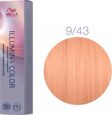 Краска для волос Illumina Color, 60 мл, 9/43 очень светлый блонд красно-золотистый – фото 2