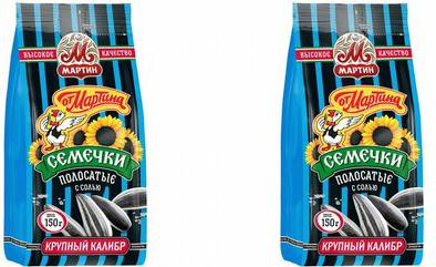 Семечки » отборные полосатые с солью 150 г – фото 1