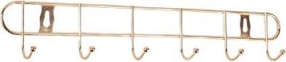Вешалка настенная на 6 крючков "Лайт", 35x5x4 см, цвет золотой – фото 3