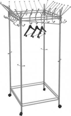 Вешалка напольная на колесах Пико 23 металлик