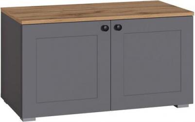 Тумба Остин 13.257 Белый шагрень/Дуб Вотан