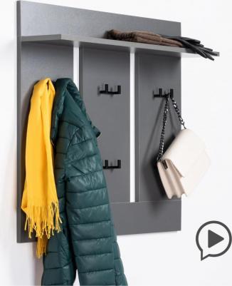 Вешалка настенная Ультра 15.06, Серый Графит 0162 РЕ – фото 1