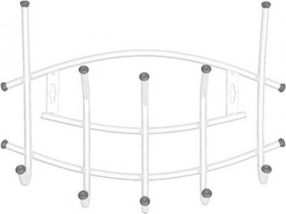 Вешалка настенная "Ника-Премиум 3" 5 крючков (450х305х85мм, цвет белый, серебро, медный антик – фото 2