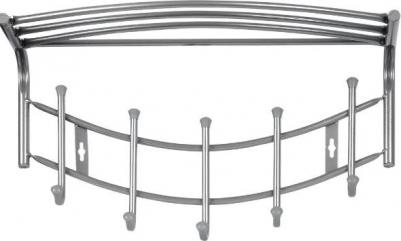 Вешалка с полкой настенная металлическая на 5 крючков Ника-Премиум белый – фото 4