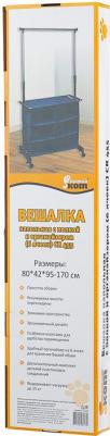 Вешалка, 312173, напольная, с полкой и органайзером, 80 х 42 х 95-170 см – фото 3