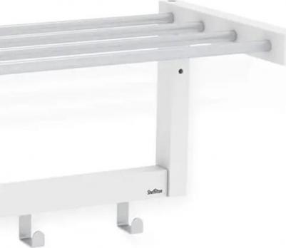 Вешалка настенная 5 крючков 65x23x25 см цвет белый – фото 3