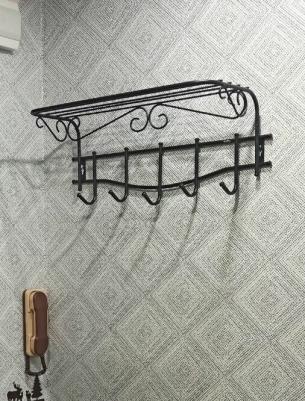 Вешалка настенная Грация 1/5 черный/черный (металл/пластик) – фото 2