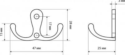 002 GP золото европакет крючок-вешалка (800,100,10!) zm_10189 – фото 2