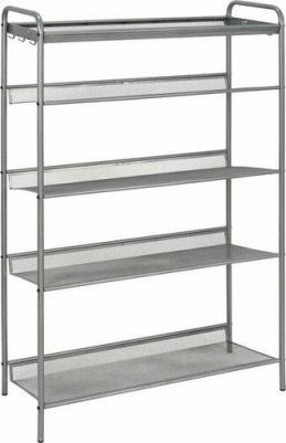 Обувница, Этажерка для обуви 5-и полочная "Женева 35", 16 пар обуви, 87х26х106 см, цвет белый