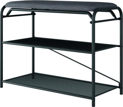 Подставка для обуви Гранада 13В_НБК, 2-х полочная, сиденье, ящик, 45 x 31 x 50 см, каркас черный
