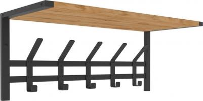 Вешалка настенная металлическая Торонто 21Д, 67х27х27 см, черный – фото 2