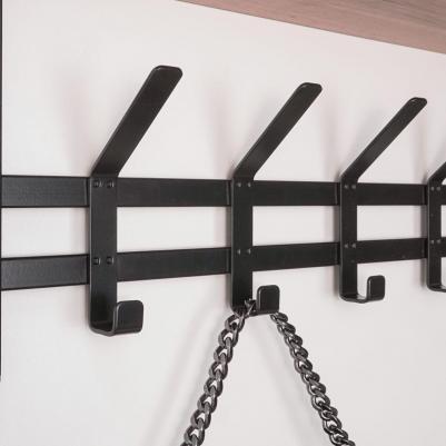 Вешалка настенная Торонто 22Д металлическая для хранения одежды, цвет черный – фото 7