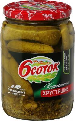 Корнишоны маринованные хрустящие 680 г