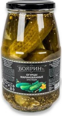 Огурцы в заливке с зеленью стеклянная банка 1500 мл