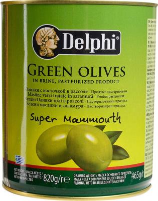 Оливки с косточкой в рассоле Super Mammouth 91-100, 820 г – фото 1