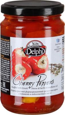 Перец красный фаршированный греческим сыром с травами в подсолнечном масле 280г