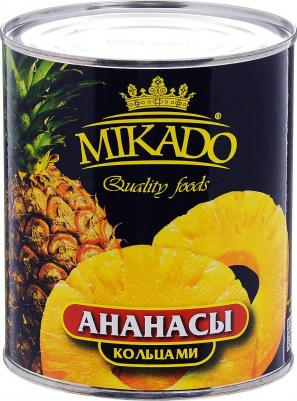 ананасы кольцами в сиропе, 850 мл