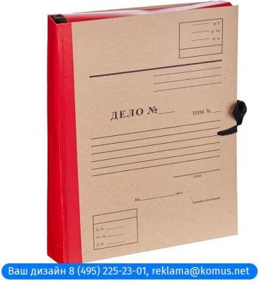 Папка архивная Дело А4 из бумвинила красная 50 мм – фото 1