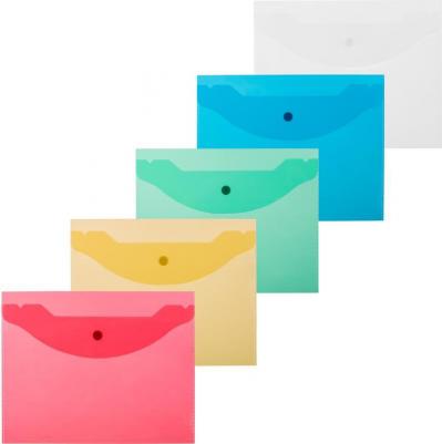 Папка-конверт на кнопке A5 ассорти 0.18 мм (10 штук в упаковке) – фото 7