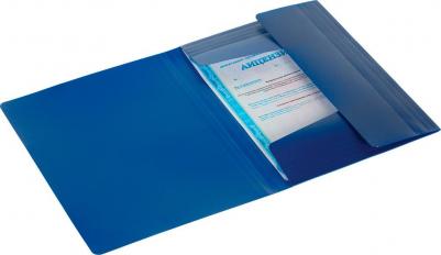 Папка на резинке A4 пластиковая синяя (0.45 мм, до 200 листов) – фото 2