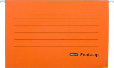 Папка подвесная Foolscape до 200 листов картон оранжевая – фото 4