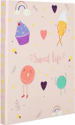 Папка с зажимом Sweet life A4 0.55 мм голубая с рисунком