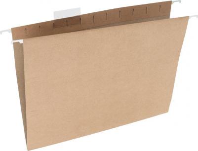 Подвесная папка Foolscap до 80 листов коричневая (10 штук в упаковке) – фото 5