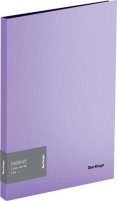 Папка c зажимом "Instinct" A4, пластик, 17 мм, 700 мкм, с внутренним карманом, лаванда – фото 1