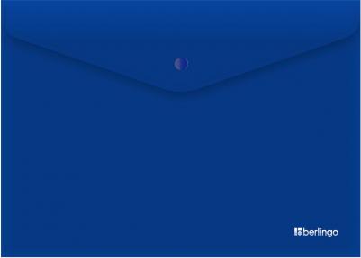 Папка-конверт на кнопке "City Style", А4, 200мкм, непрозрачная, синяя – фото 2