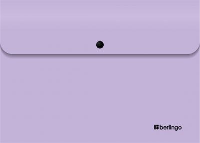 Папка-конверт на кнопке "Instinct" А4, 330мкм, лаванда