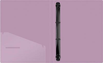 Папка на 4 кольцах "Metallic", 24 мм, 1000 мкм, сиреневый металлик, D-кольца, с внутренним карманом – фото 1