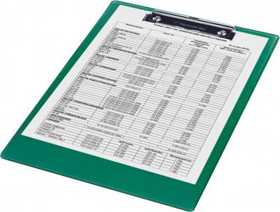 Доска-планшет "NUMBER ONE" с прижимом А4, картон/ПВХ, ЗЕЛЕНАЯ, 232222 – фото 2