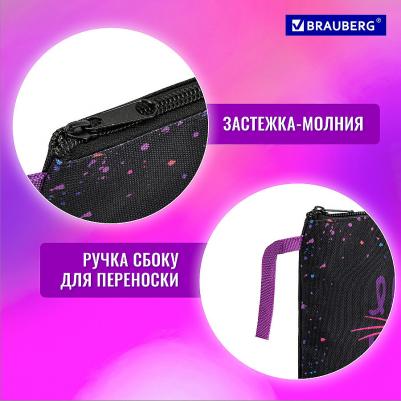 Папка для тетрадей A4, 1 отделение, полиэстер, на молнии, с ручкой, "Leopard" – фото 1