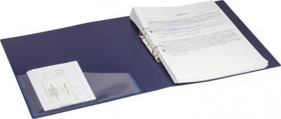 Папка на 2 кольцах "Contract", 35 мм, синяя, до 270 листов, 0,9 мм, 221792 – фото 17
