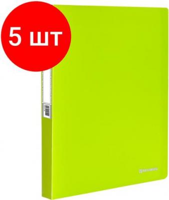 Папка на 2 кольцах "Neon", 25 мм, внутренний карман, неоновая, зеленая, до 170 листов, 0,7 мм, 227456 – фото 5