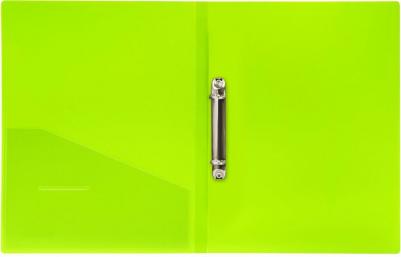 Папка на 2 кольцах "Neon", 25 мм, внутренний карман, неоновая, зеленая, до 170 листов, 0,7 мм, 227456 – фото 8