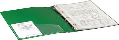 Папка на 4 кольцах, ширина 25 мм, EXTRA, до 170 листов, ЗЕЛЕНАЯ, 0,7 мм, 270546 – фото 6