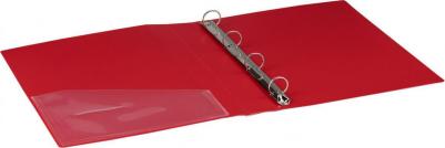 Папка на 4 кольцах, ширина 40 мм, EXTRA, до 300 листов, КРАСНАЯ, 0,8 мм, 270549 – фото 5