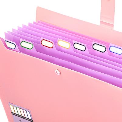 Папка-органайзер на кнопке 12 отделений, " Extra", A4, персиковая с лавандовым – фото 1