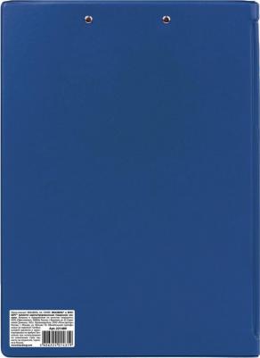 Папка-планшет, А4, с прижимом и крышкой, картон/ПВХ, РОССИЯ, синяя, 221489 – фото 12