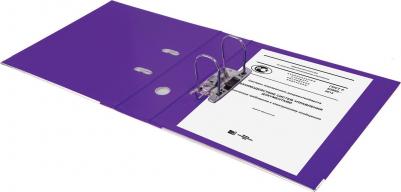 Папка-регистратор "EXTRA", 75 мм, фиолетовая, двустороннее покрытие пластик, металлический уголок, 228577 – фото 6